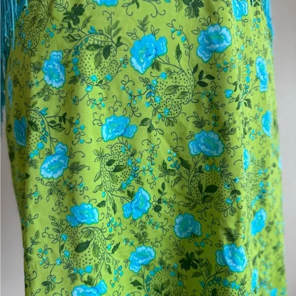 Victorias Secret y2k Floral Green and Blue slip dress - Picture 3 of 4